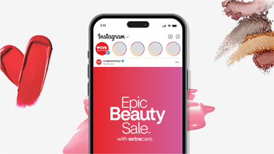 Epic Beauty Sale ad on a cell phone