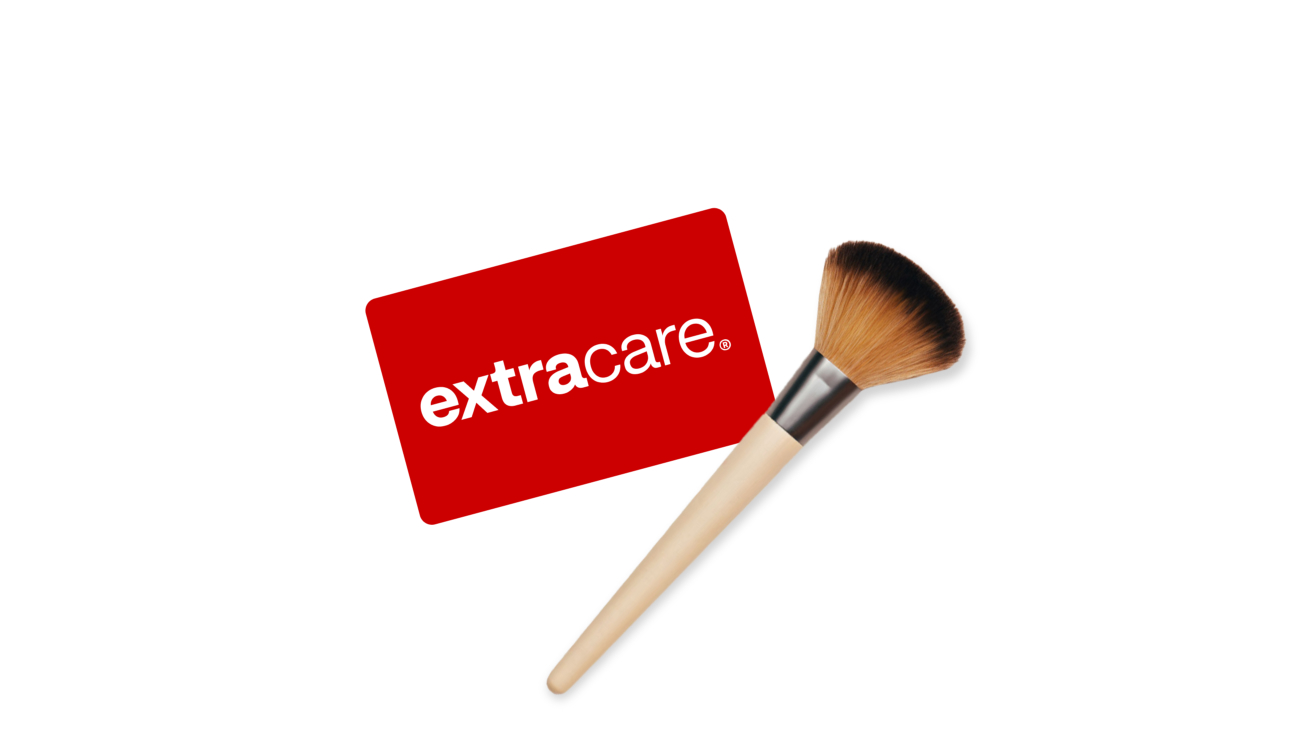ExtraCare card and a make up brush