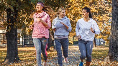 Three people jogging.